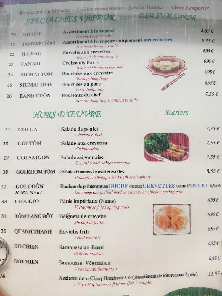 Le Vietnam - Menu Image 1